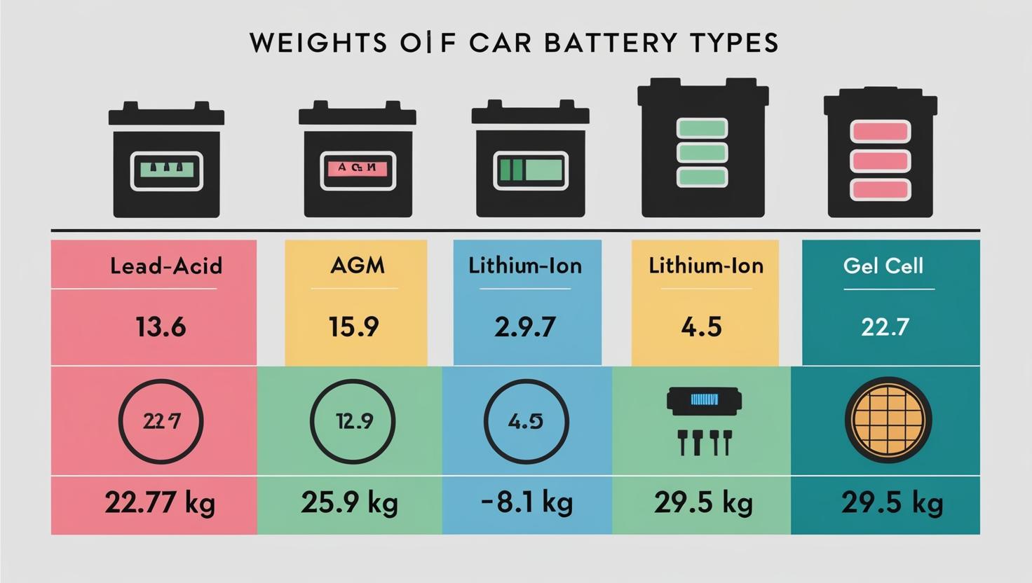 how much does a car battery weigh