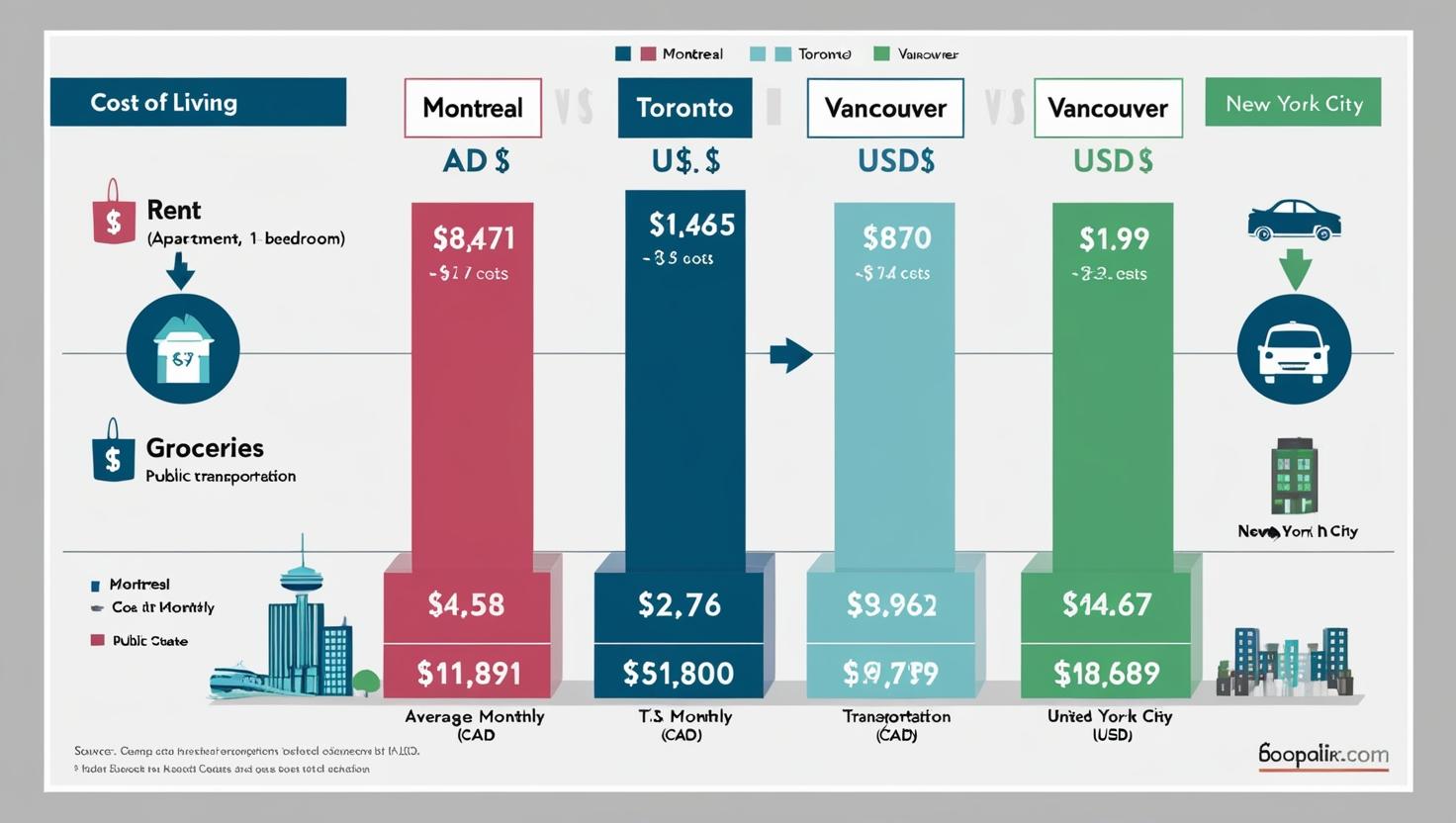 montreal currency cost of living